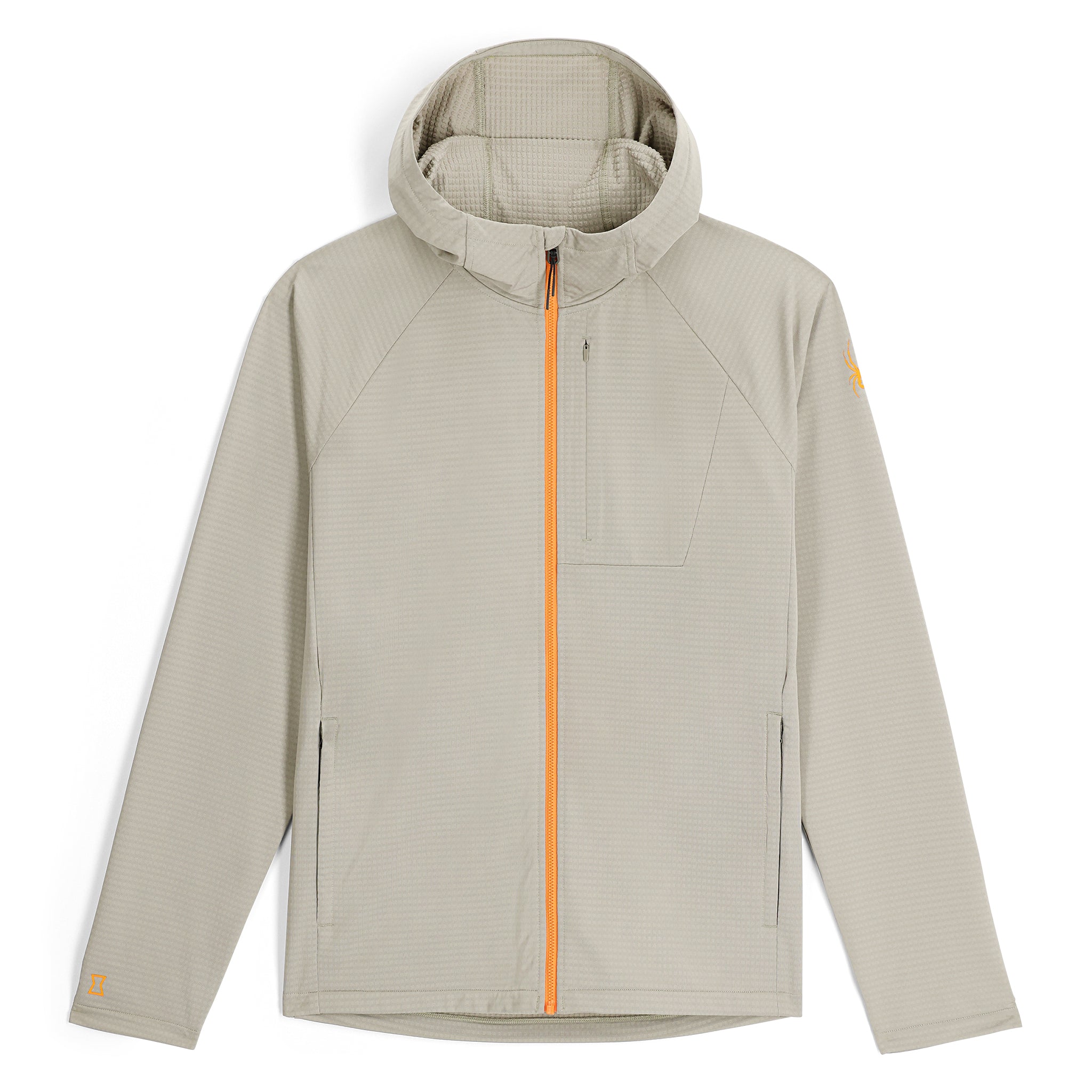 Mens Gridweb Tech Hoodie - Concrete