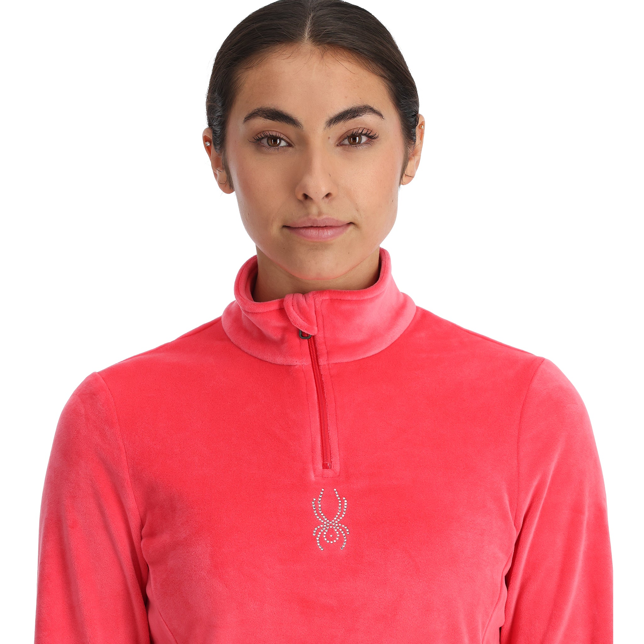 Womens Shimmer Bug Half Zip - Prism Pink