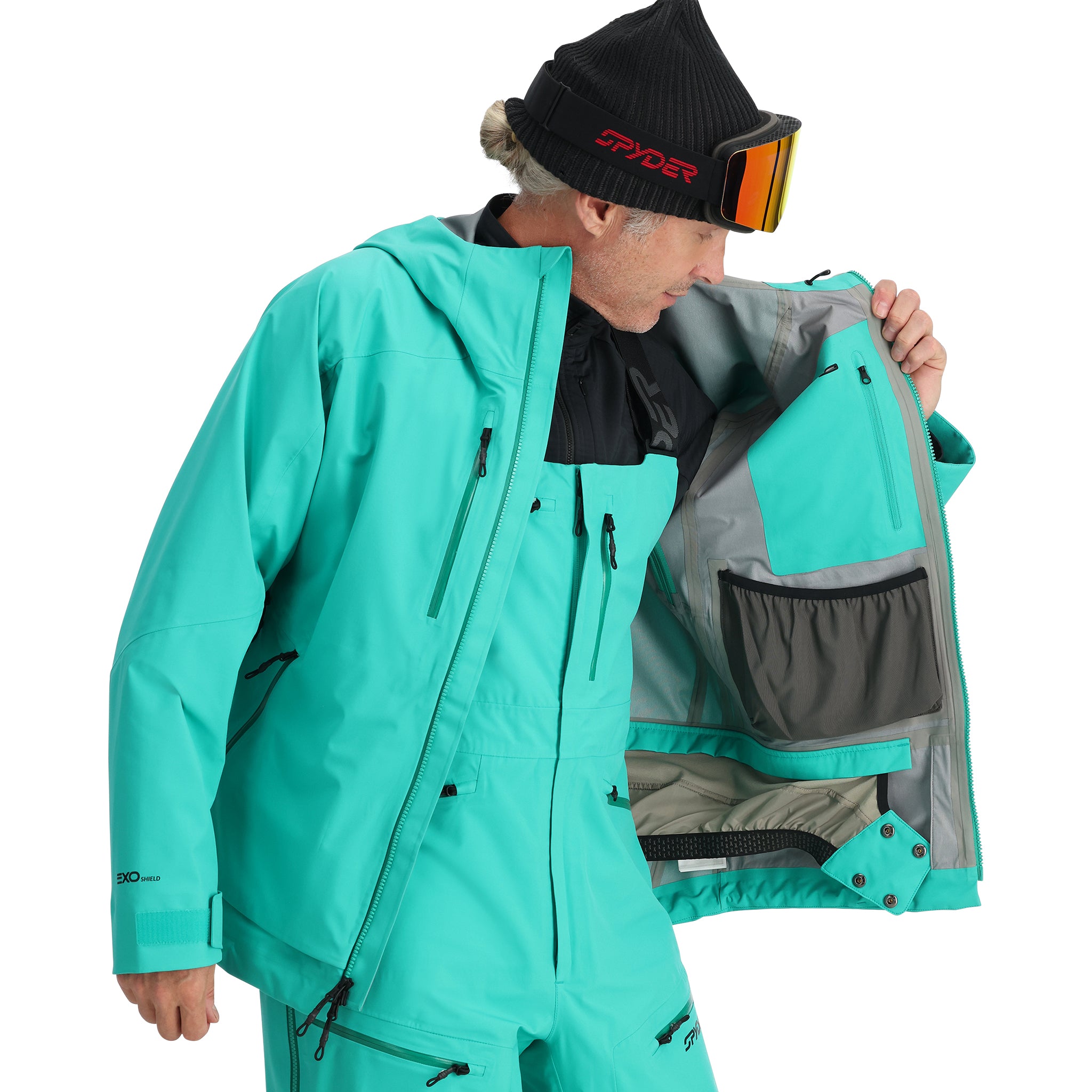 Mens Sanction Shell Jacket - Teal Green