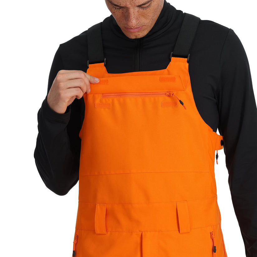 Mens Terrain Bib Pants - Orange Shock