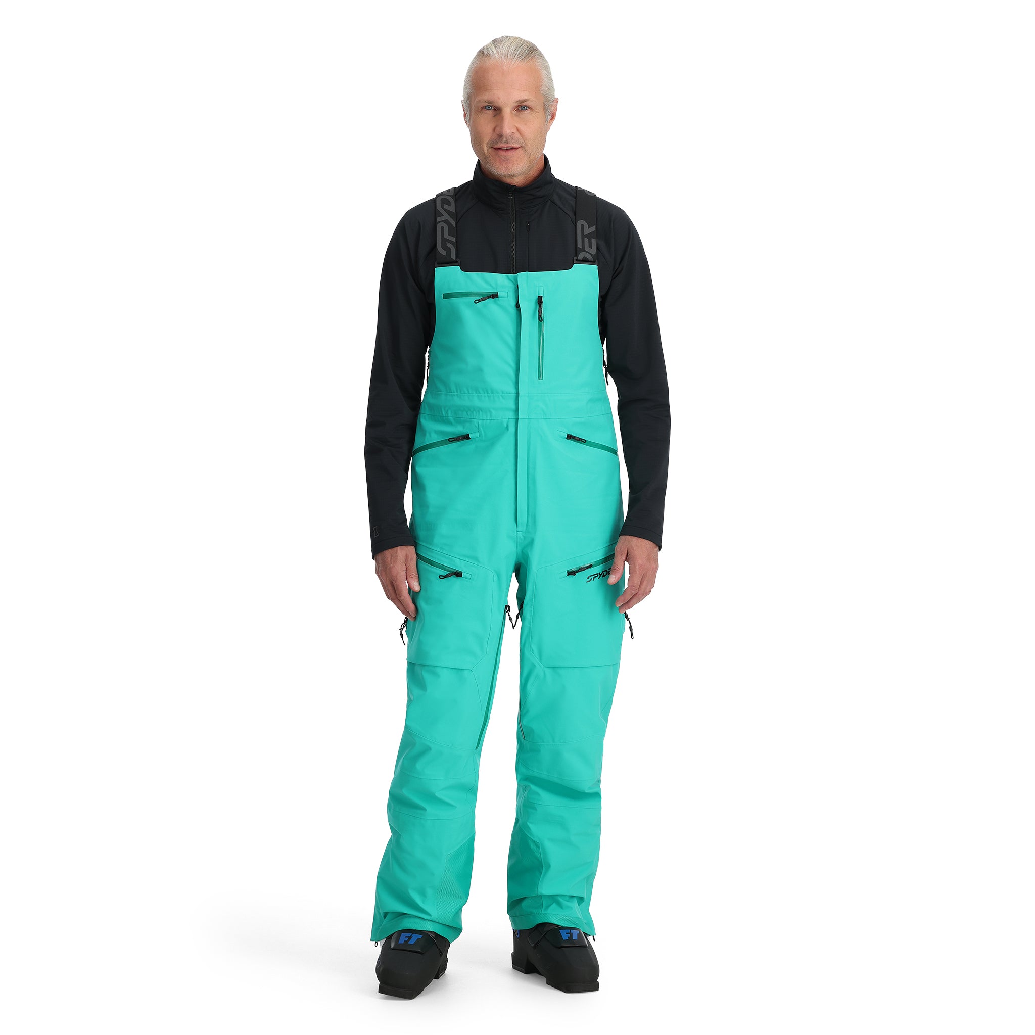 Mens Sanction Shell Bib - Teal Green