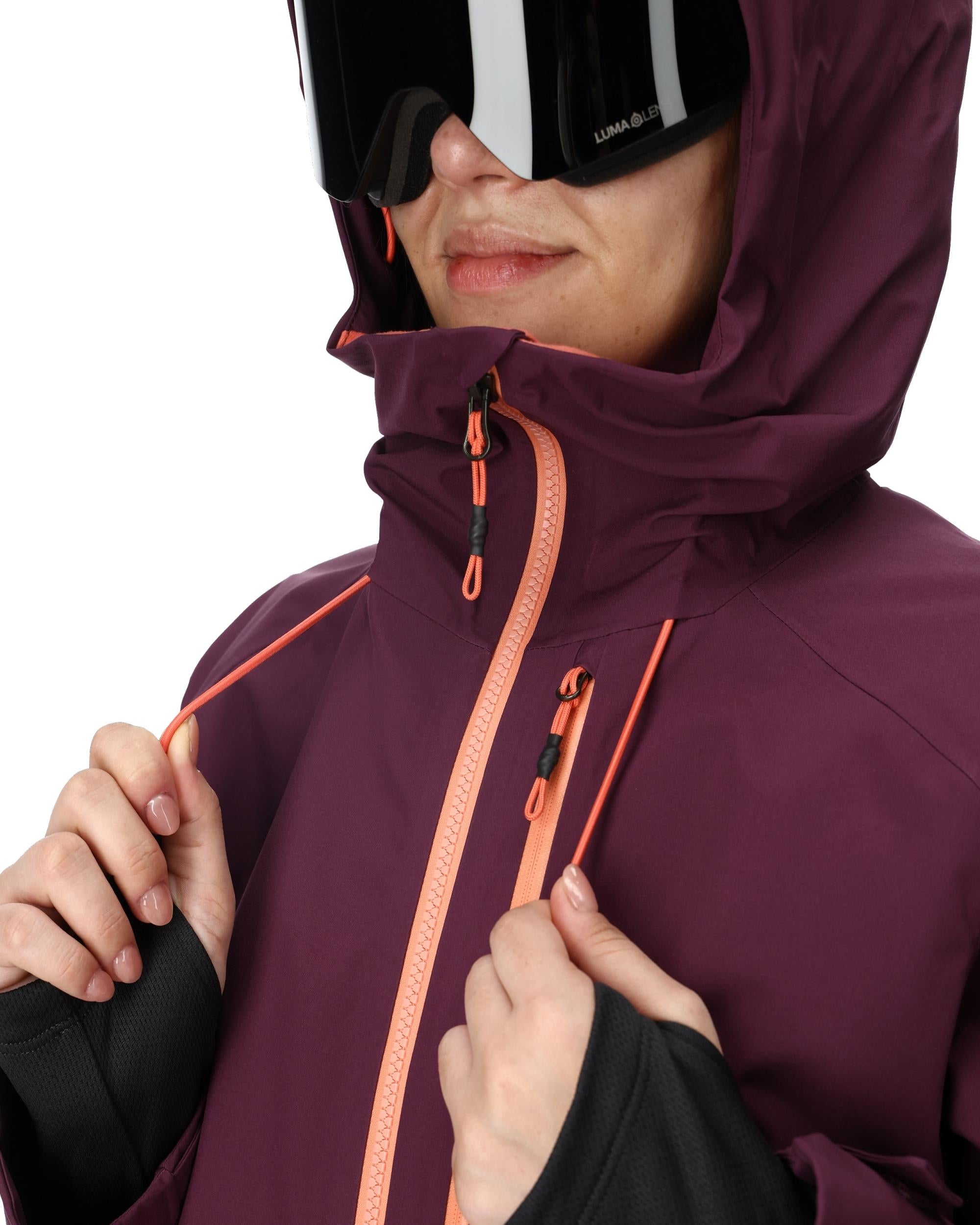 Womens Solitaire Shell Jacket - Plum