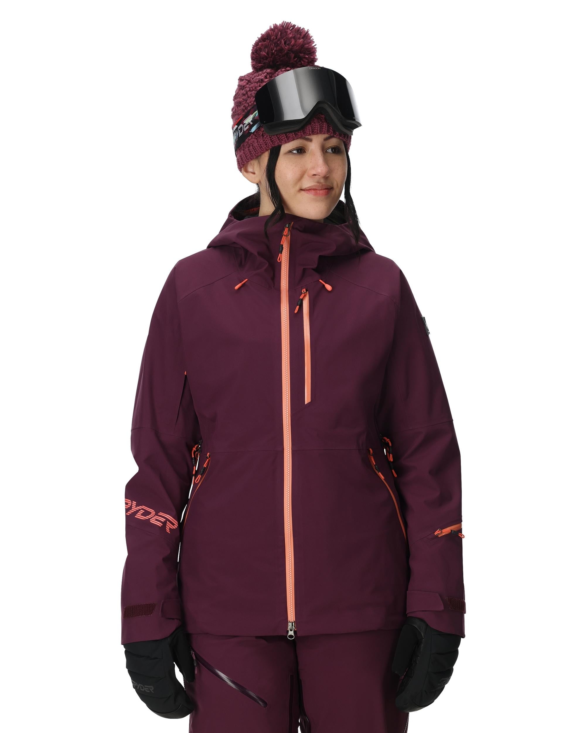 Womens Solitaire Shell Jacket - Plum