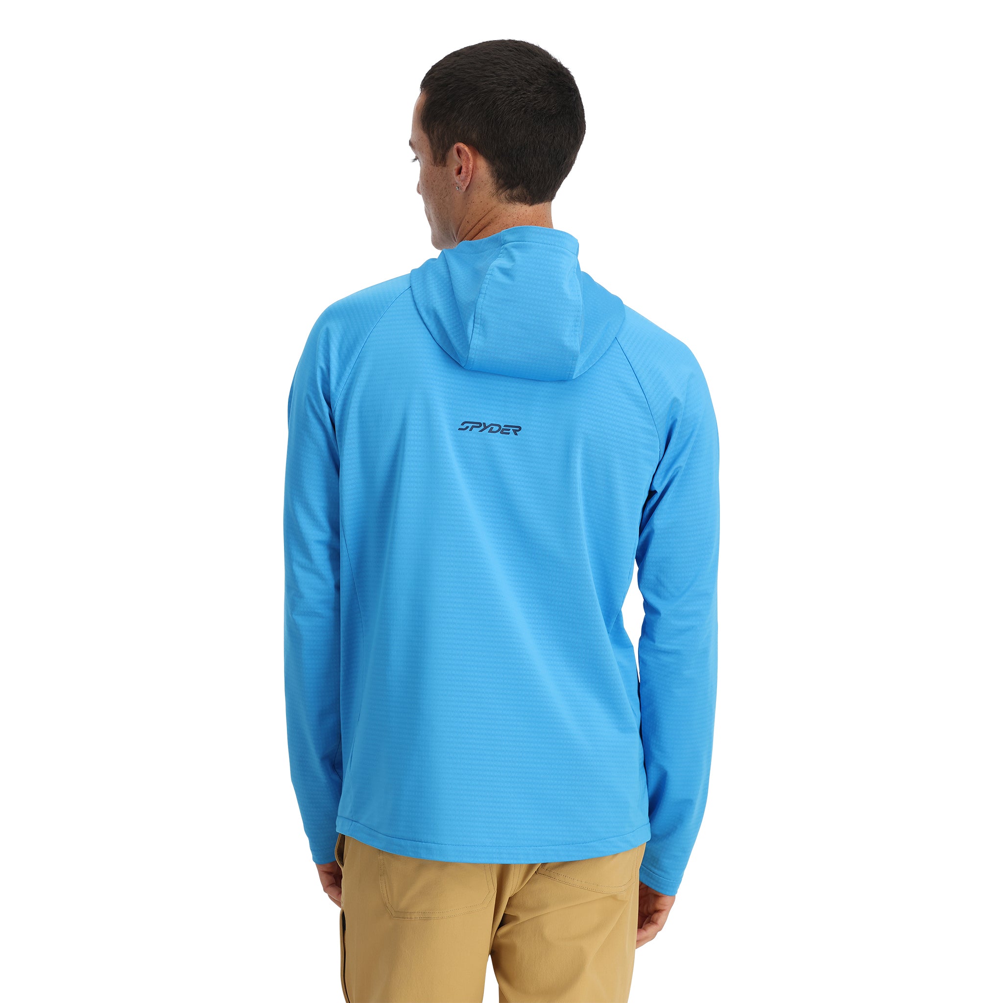 Mens Gridweb Tech Hoodie - Aether Blue