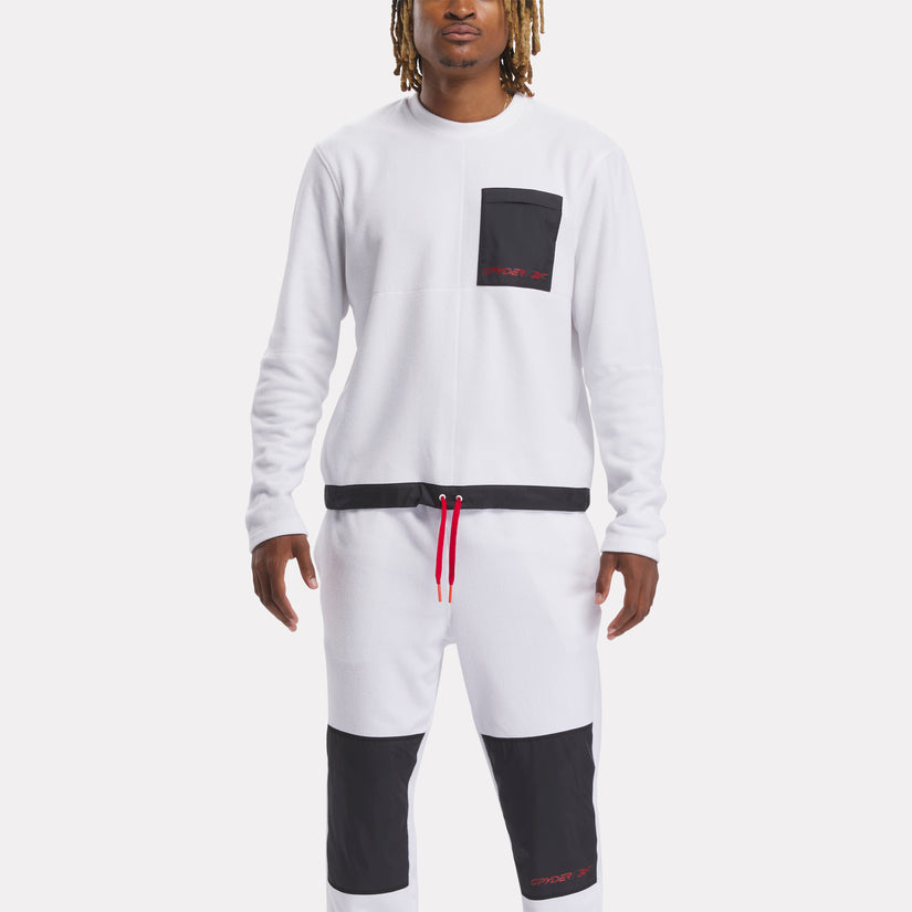 Unisex Spyder X Reebok Mens Lounge Crew - White (2023)