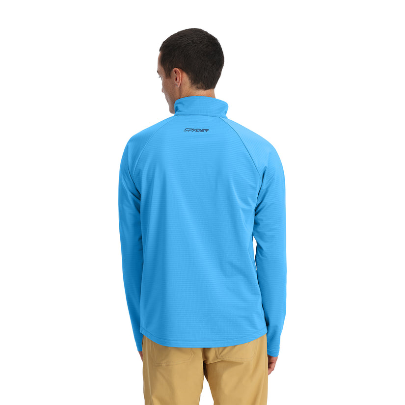 Mens Gridweb Tech Half Zip - Aether Blue