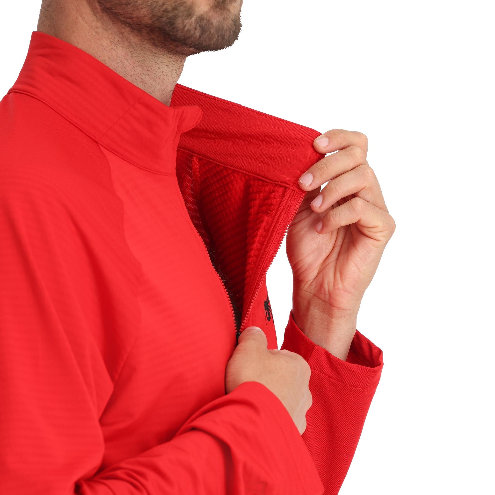 Mens GridWeb™ Tech Half Zip - Spyder Red