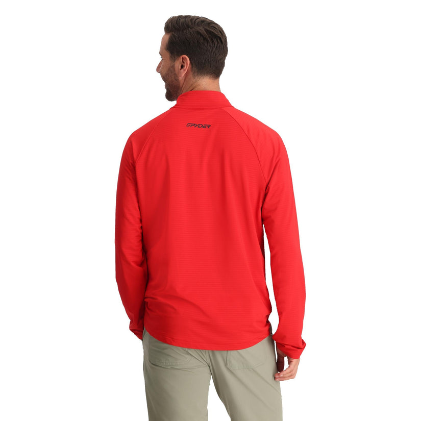 Mens GridWeb™ Tech Half Zip - Spyder Red