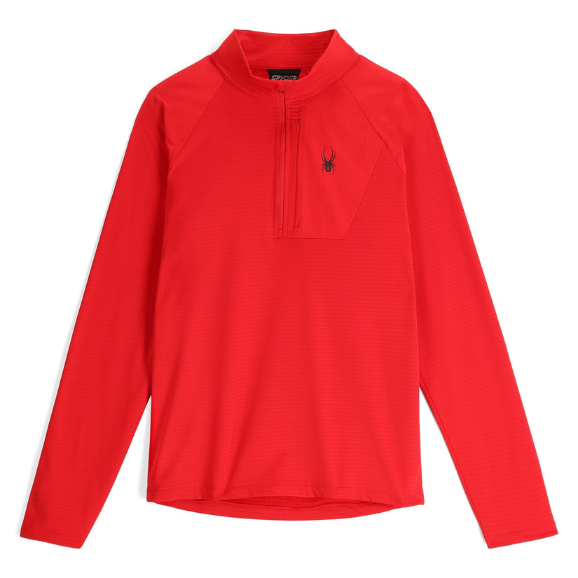 Mens GridWeb™ Tech Half Zip - Spyder Red