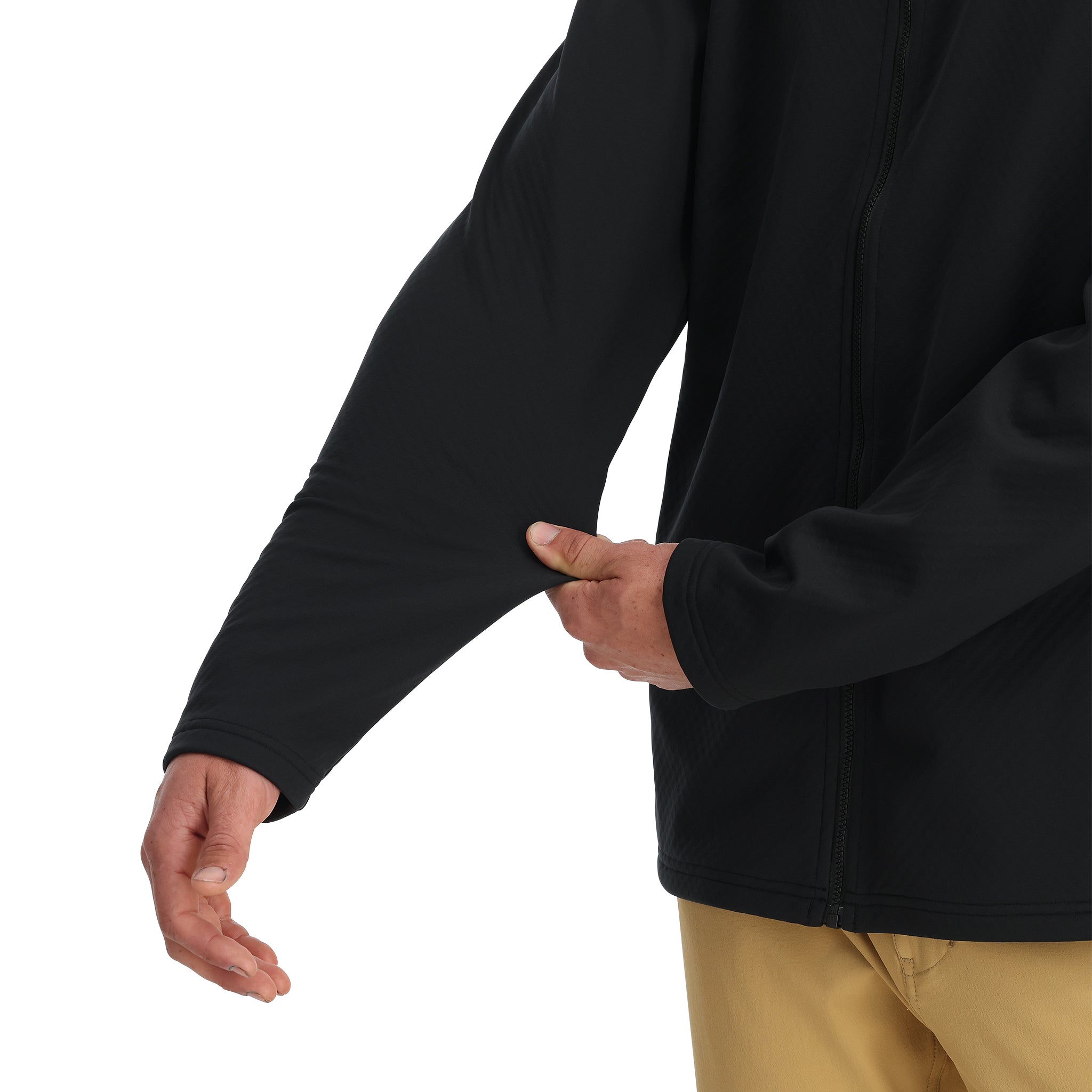 Mens Gridweb Tech Hoodie - Black