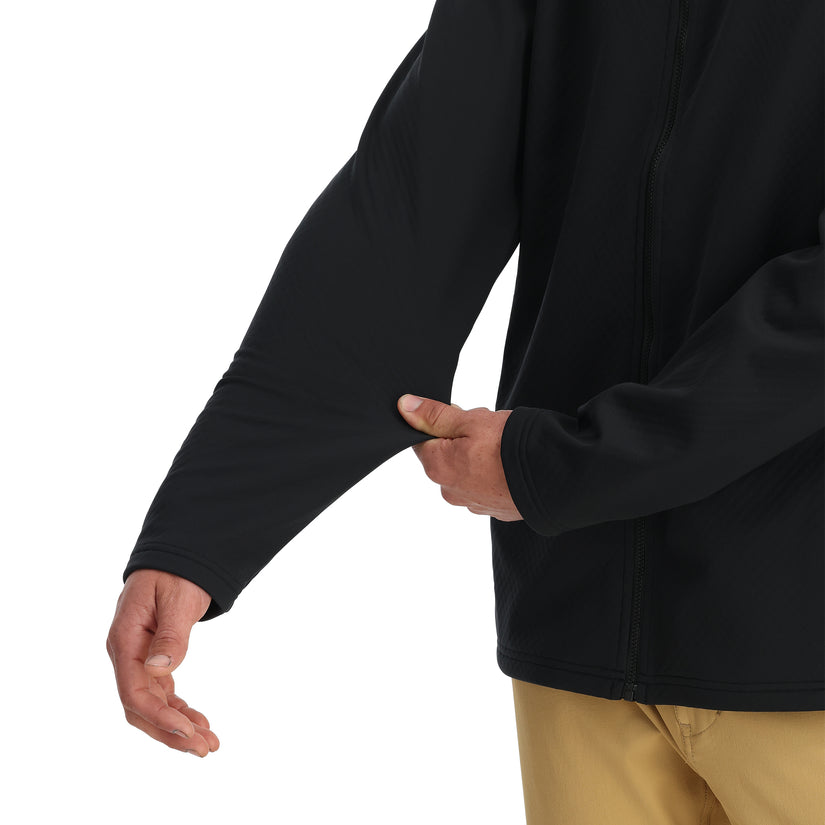 Mens Gridweb Tech Hoodie - Black