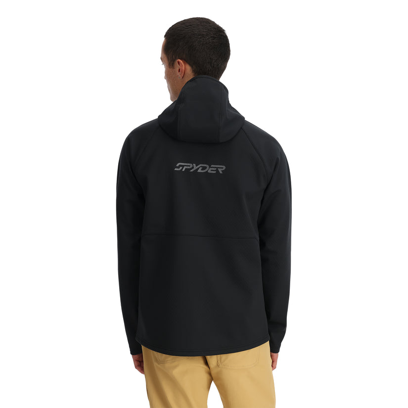 Mens Gridweb Tech Hoodie - Black