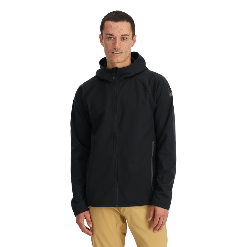 Mens Gridweb Tech Hoodie - Black