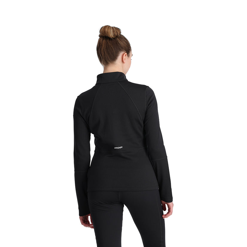 Womens Stretch Charger 1/2 Zip - Black