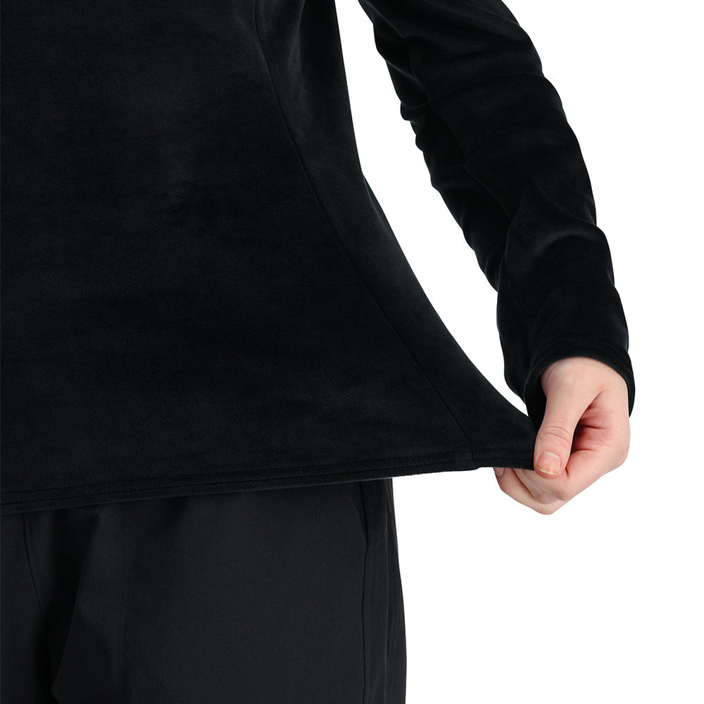Womens Shimmer Bug Half Zip Pullover - Black – Spyder Australia