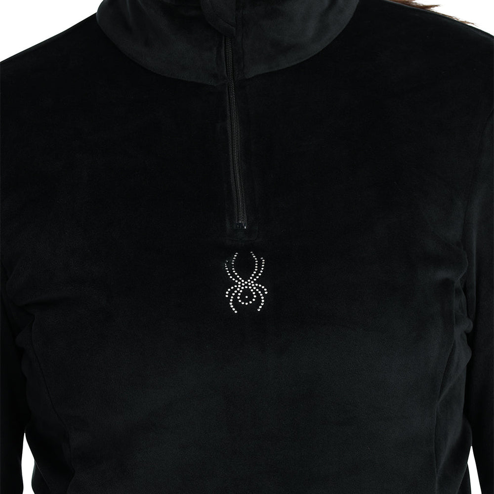 Womens Shimmer Bug Half Zip Pullover - Black – Spyder Australia