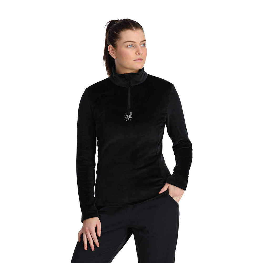 Womens Shimmer Bug Half Zip Pullover - Black – Spyder Australia