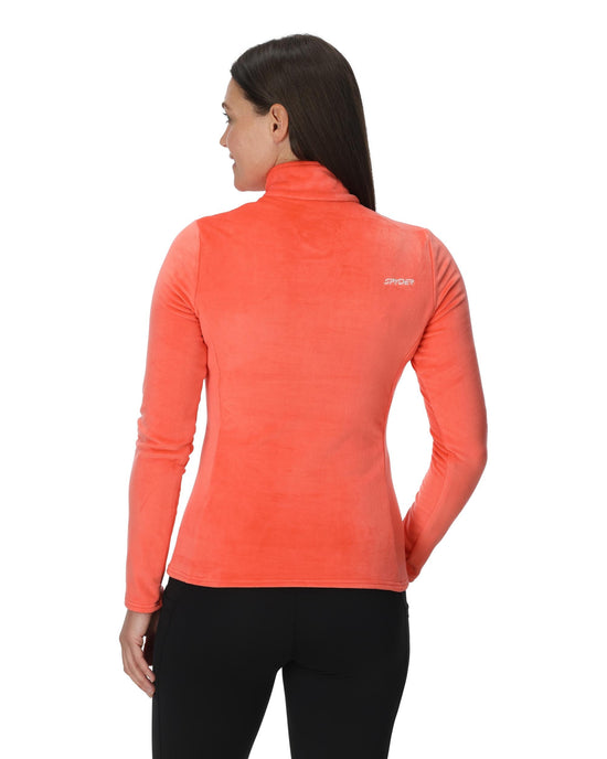 Womens Shimmer Bug 1/2 Zip - Coral Haze
