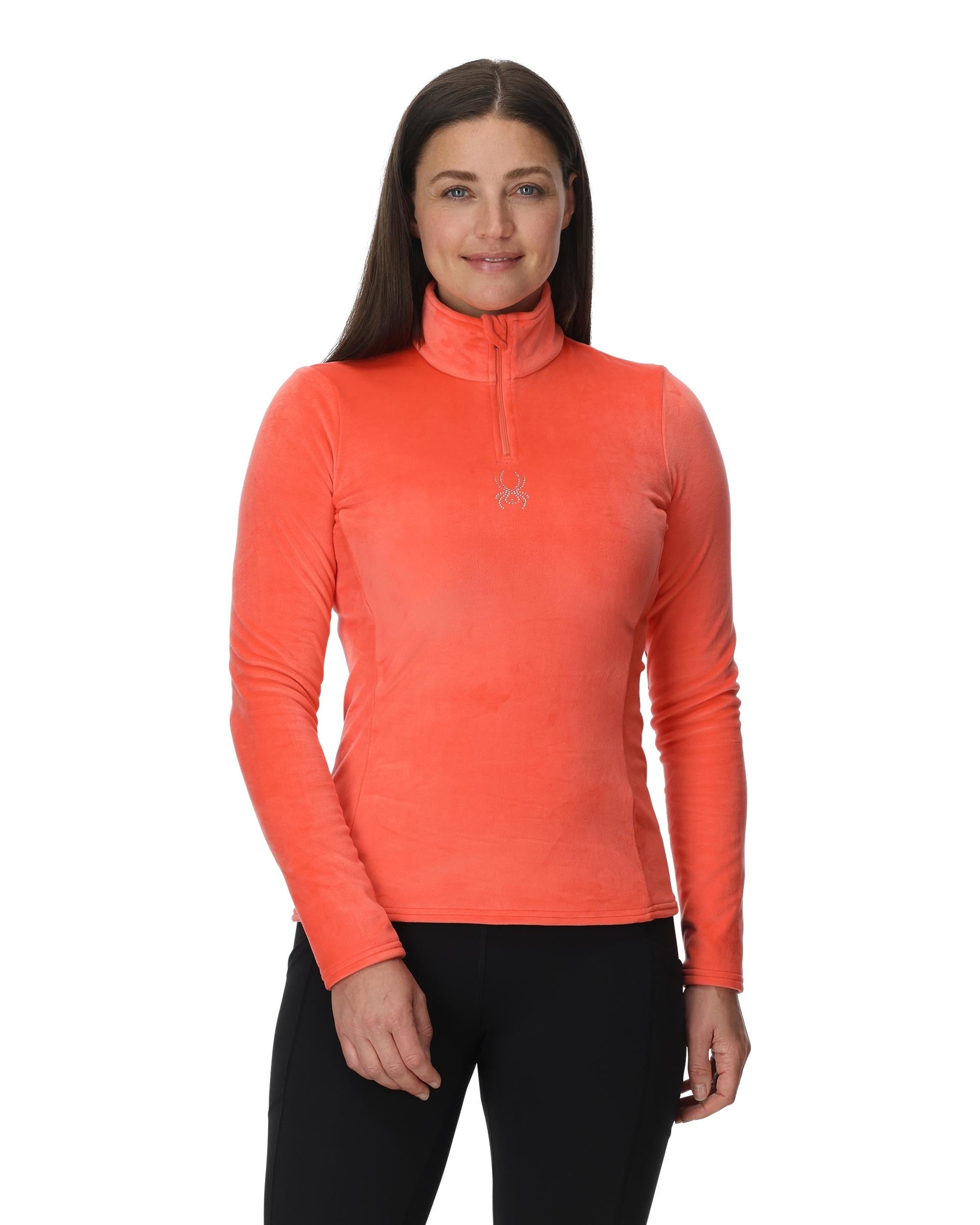 Womens Shimmer Bug 1/2 Zip - Coral Haze