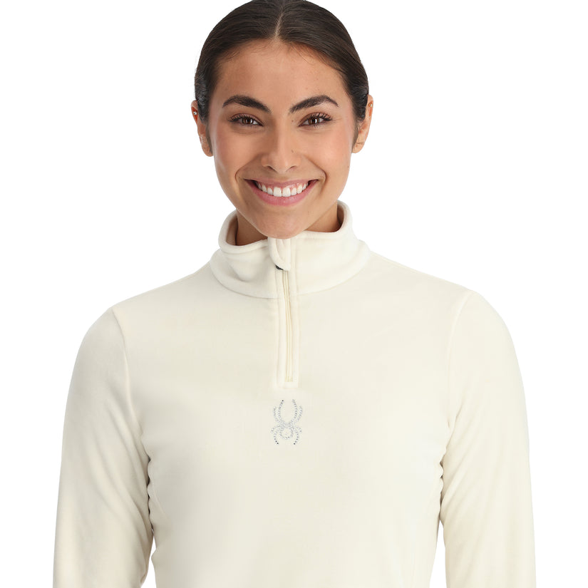Womens Shimmer Bug Half Zip - Vanilla Latte
