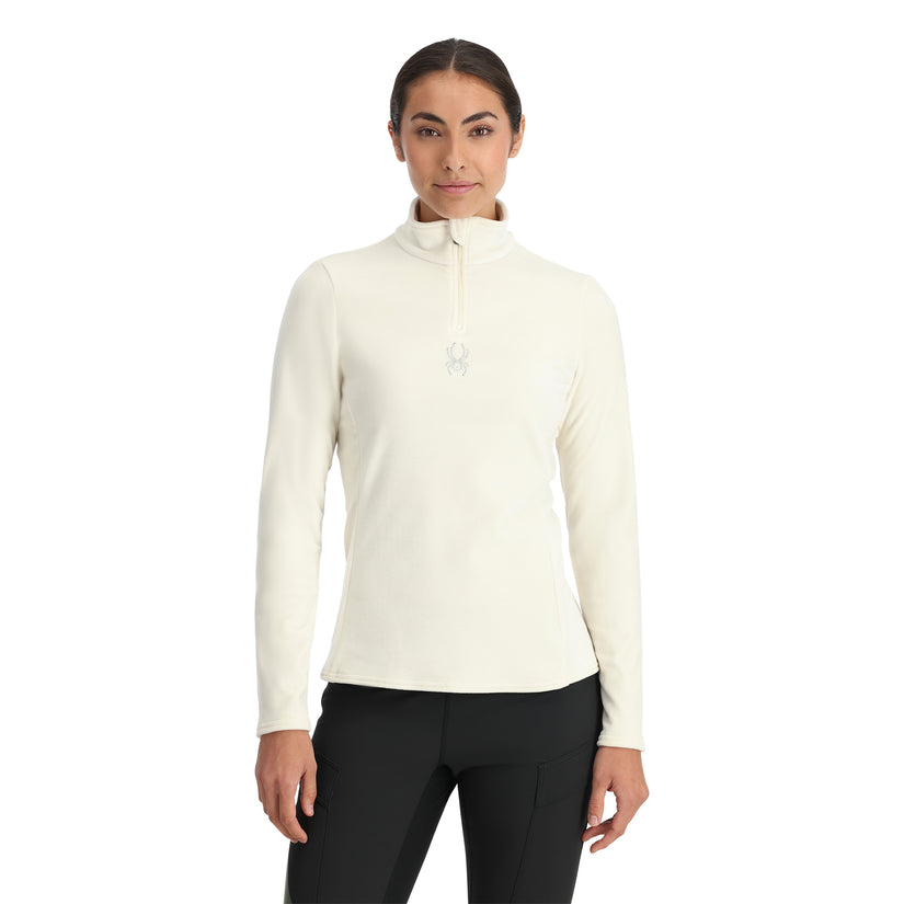 Womens Shimmer Bug Half Zip - Vanilla Latte