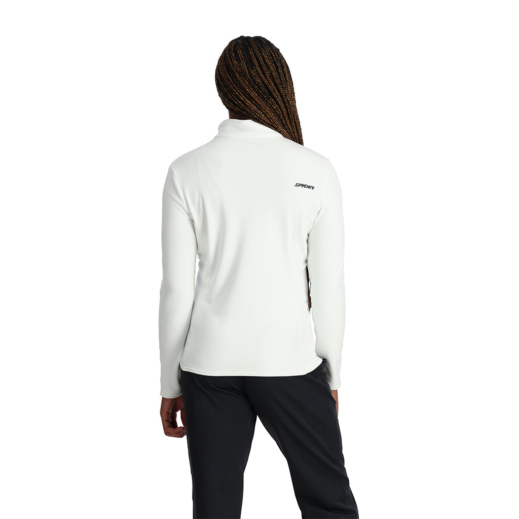 Womens Womens Shimmer Bug Half Zip - White