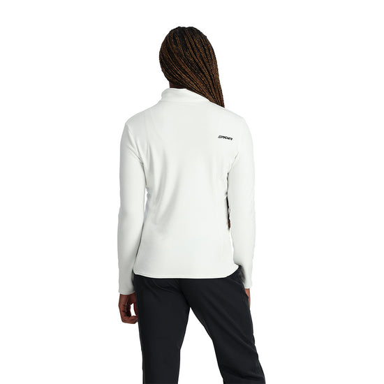 Womens Womens Shimmer Bug Half Zip - White