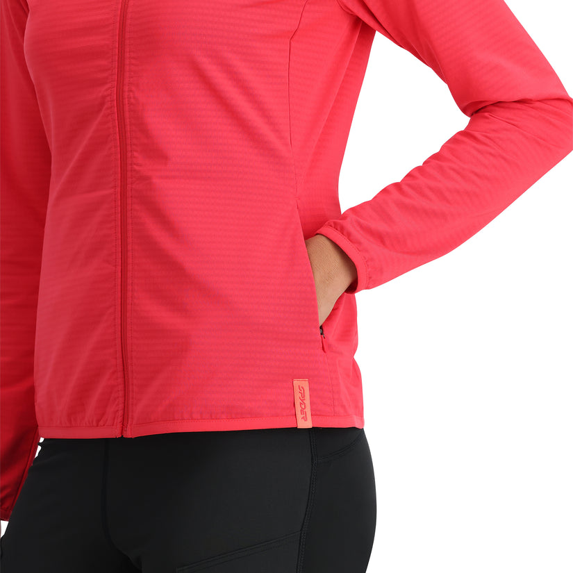 Gridweb Fleece Hoodie - Prism Pink