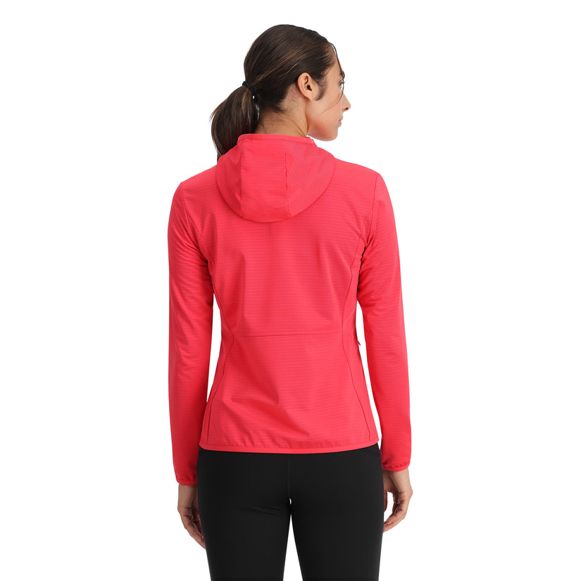 Gridweb Fleece Hoodie - Prism Pink