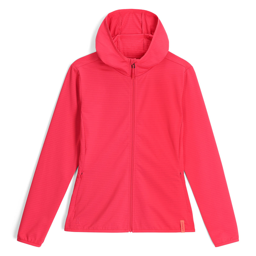 Gridweb Fleece Hoodie - Prism Pink