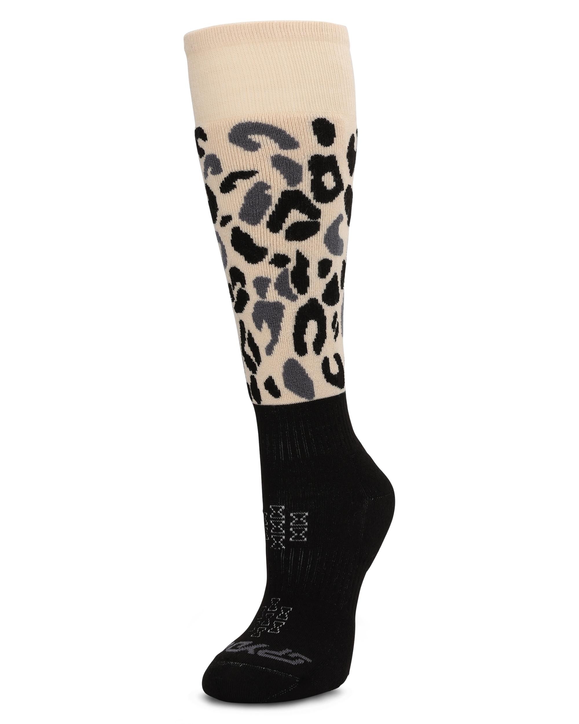 Womens Womens Sweep Ski Socks - Animal Print
