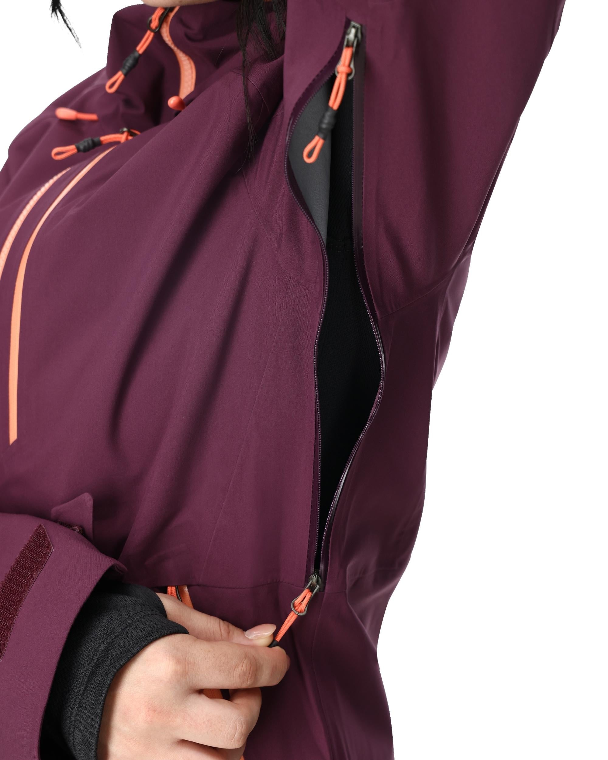 Womens Solitaire Shell Jacket - Plum