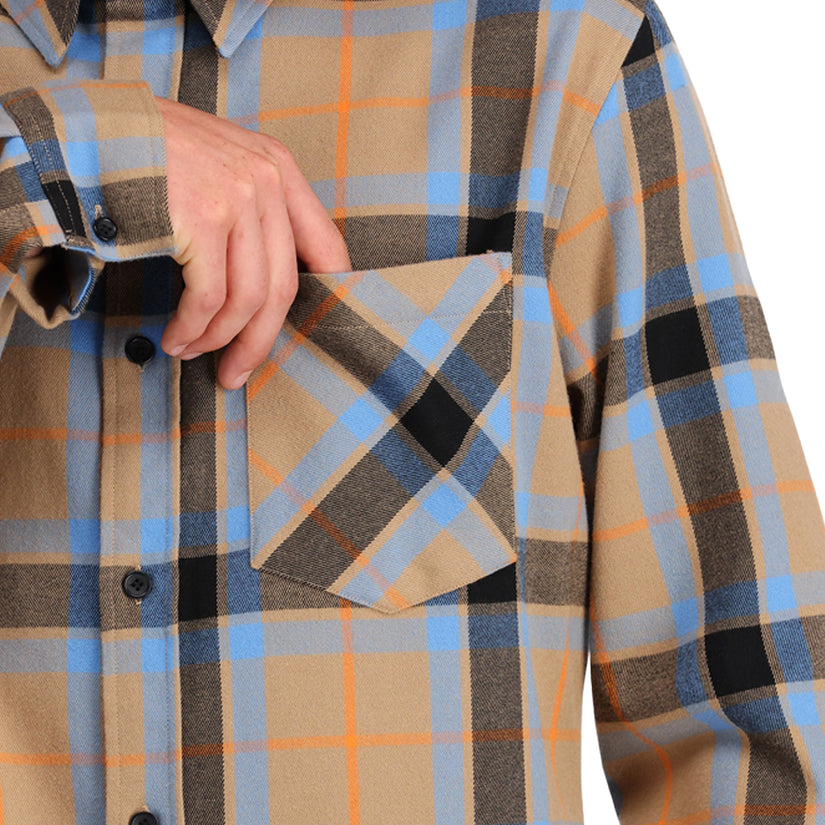 Mens Elevation Tech Flannel - Tannin Plaid
