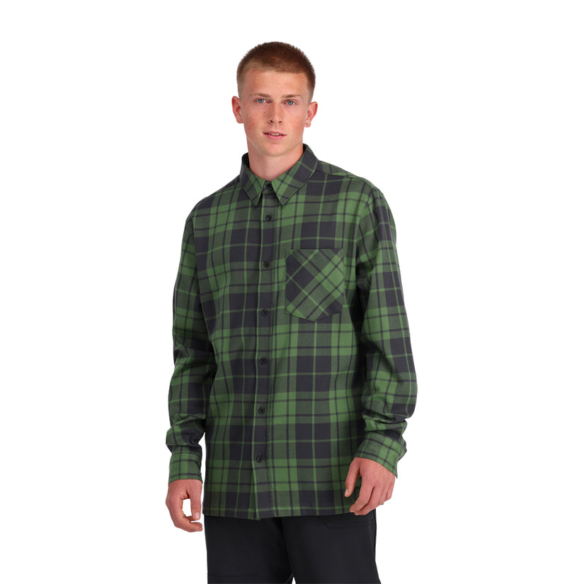 Mens Elevation Tech Flannel - Pine Plaid