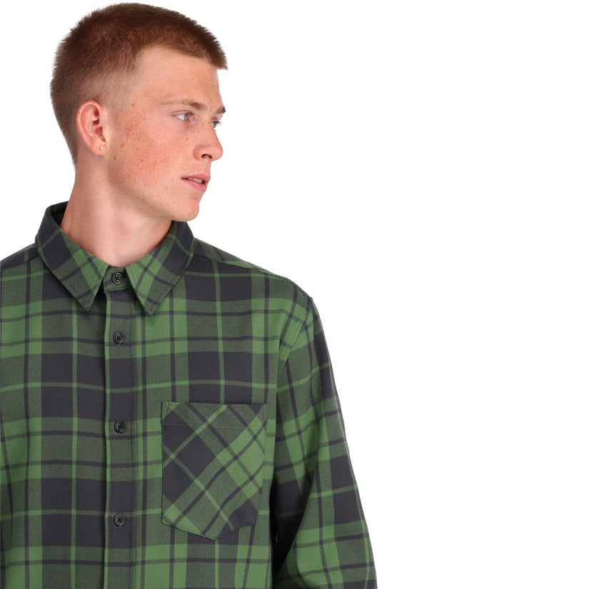 Mens Elevation Tech Flannel - Pine Plaid
