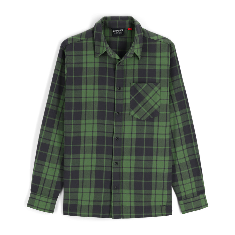 Mens Elevation Tech Flannel - Pine Plaid