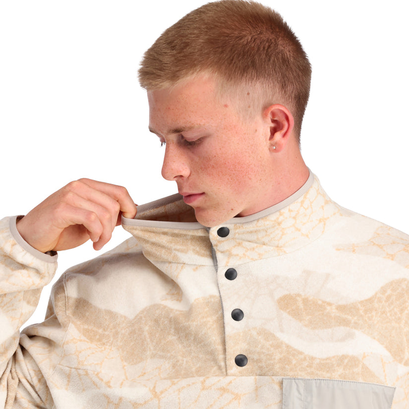 Mens Snap Lounge Pullover - Haze Multi