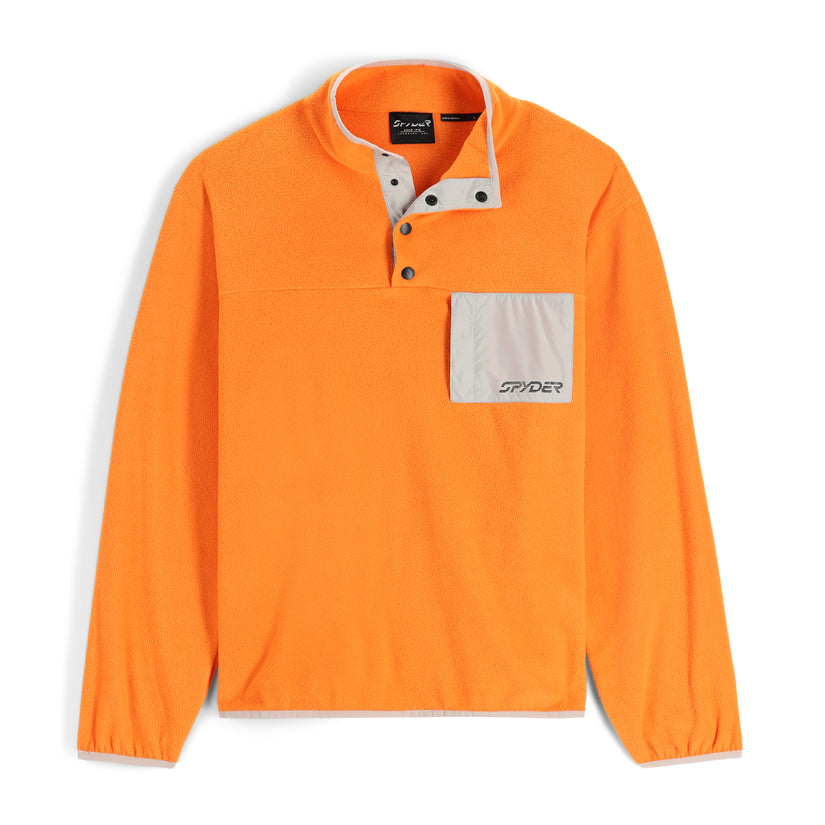 Mens Snap Lounge Pullover - Tangerine