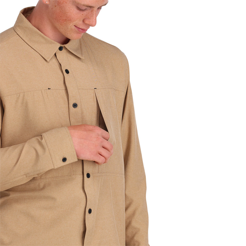 Mens Canyon Long Sleeve Shirt - Tannin
