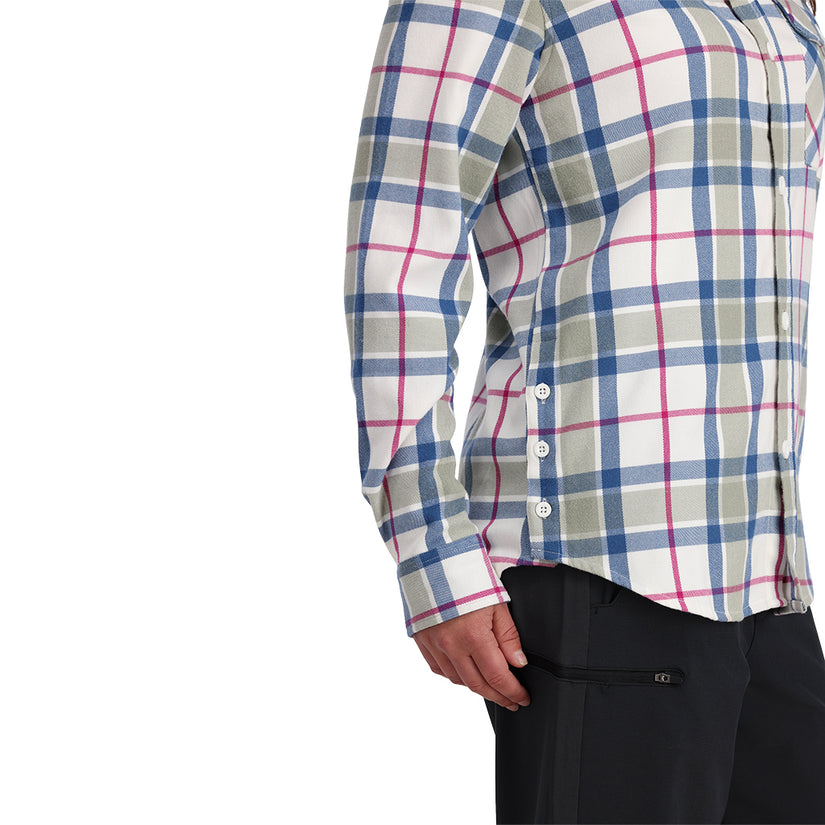 Womens Fab Flannel - Seagrass Plaid