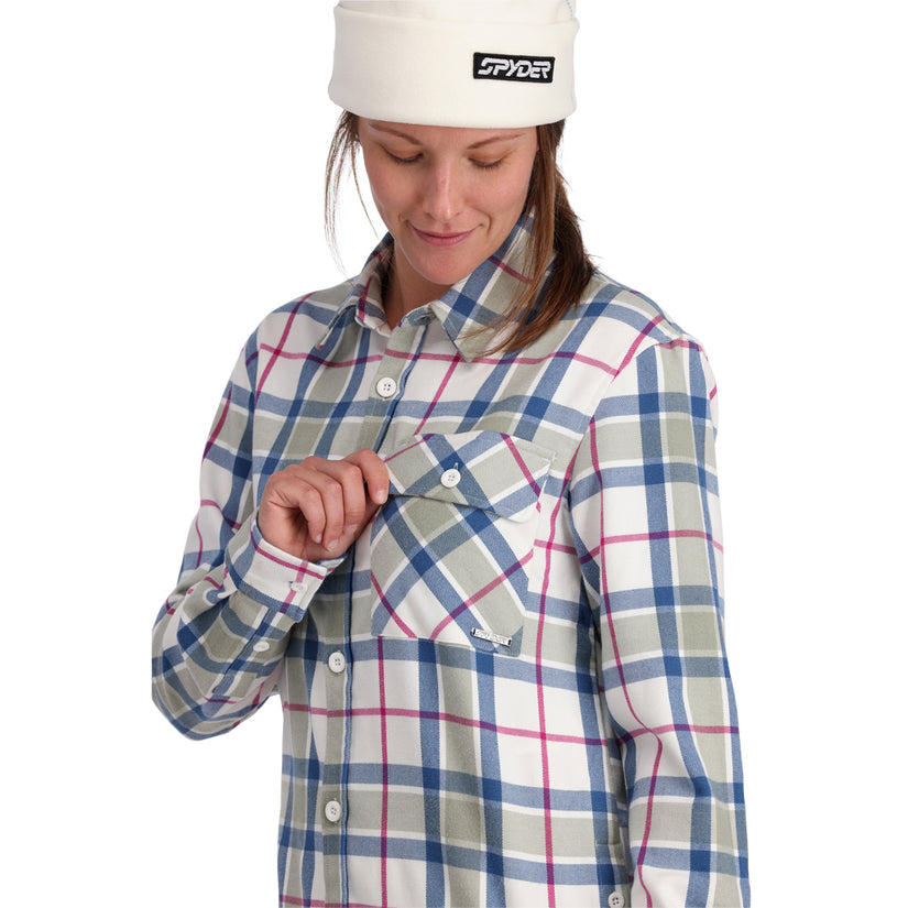 Womens Fab Flannel - Seagrass Plaid